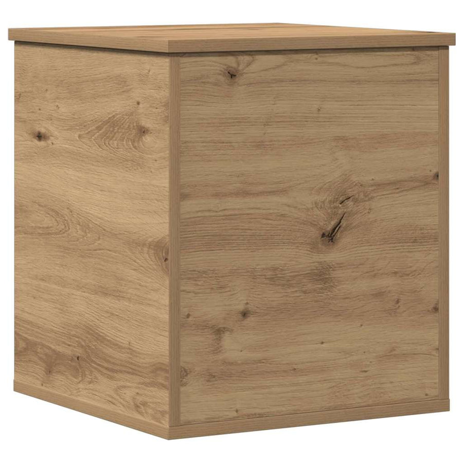 Opslagdoos artisanaal eikenkleurig 40 x 42 x 46 cm Bewerkt hout