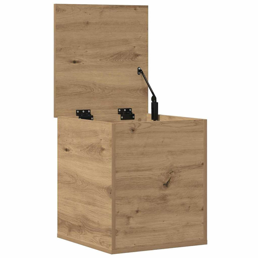 Opslagdoos artisanaal eikenkleurig 40 x 42 x 46 cm Bewerkt hout