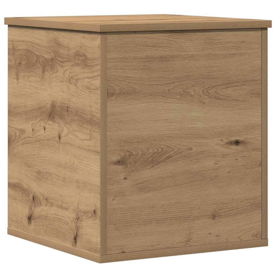 Opslagdoos artisanaal eikenkleurig 40 x 42 x 46 cm Bewerkt hout