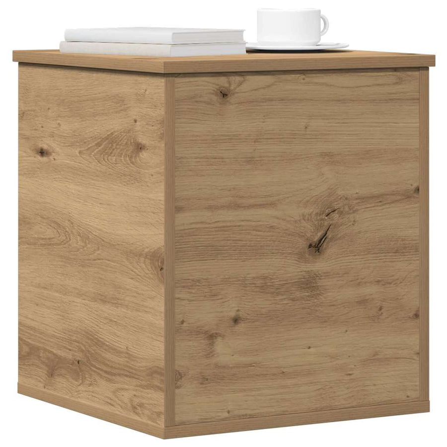 Opslagdoos artisanaal eikenkleurig 40 x 42 x 46 cm Bewerkt hout