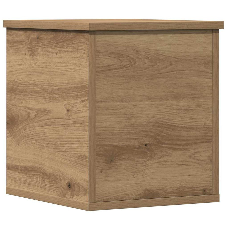Opslagdoos artisanaal eikenkleurig 30 x 35 x 35 cm Bewerkt hout