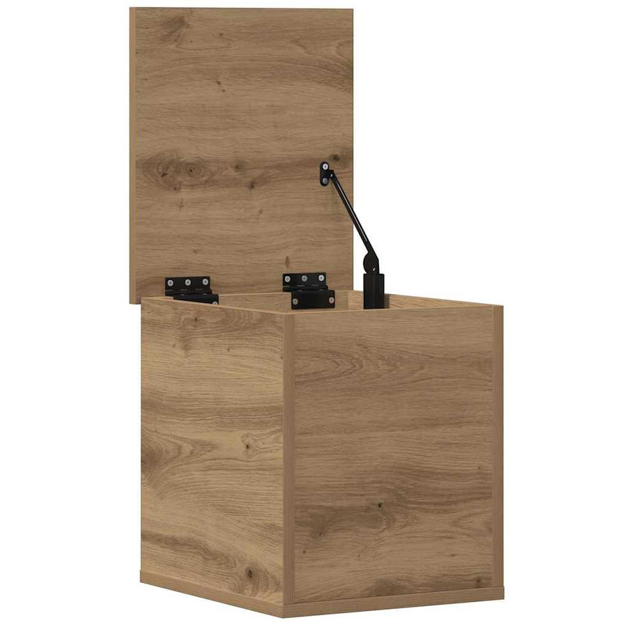 Opslagdoos artisanaal eikenkleurig 30 x 35 x 35 cm Bewerkt hout