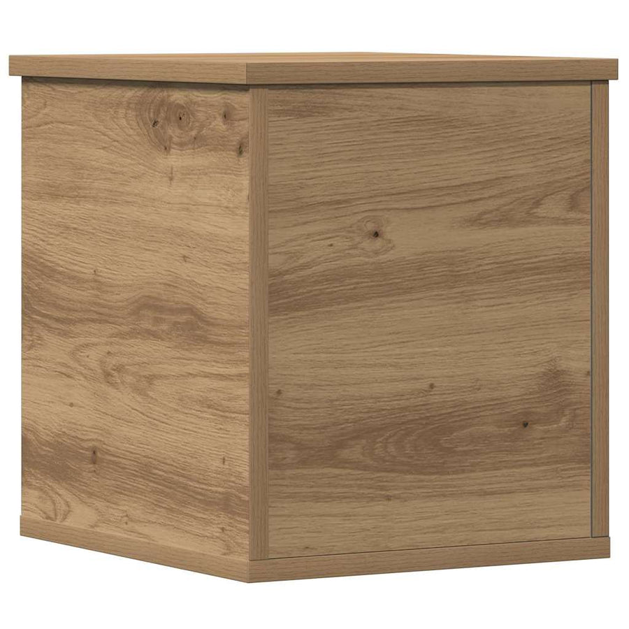 Opslagdoos artisanaal eikenkleurig 30 x 35 x 35 cm Bewerkt hout
