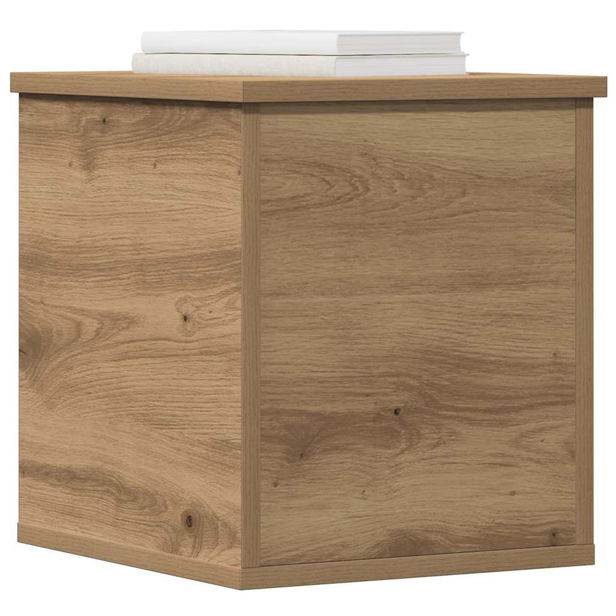 Opslagdoos artisanaal eikenkleurig 30 x 35 x 35 cm Bewerkt hout