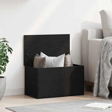 Opslagdoos met opslag Zwart eiken 60 x 35 x 35 cm Bewerkt hout