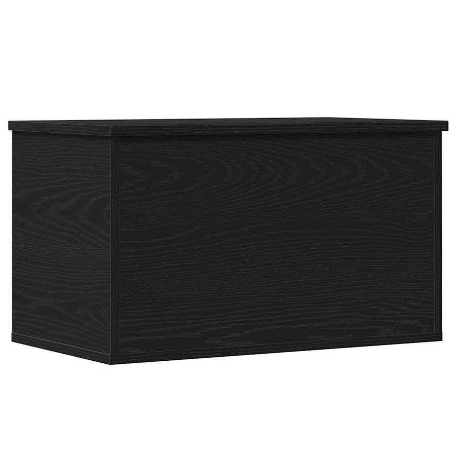 Opslagdoos met opslag Zwart eiken 60 x 35 x 35 cm Bewerkt hout