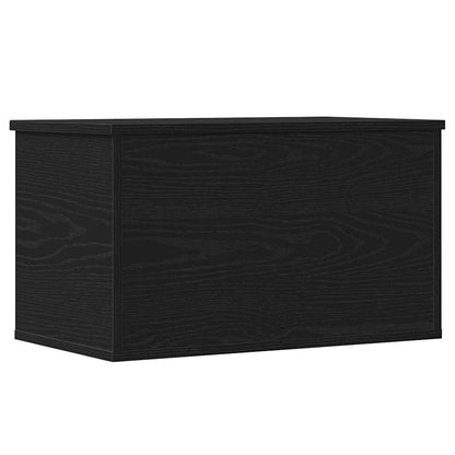 Opslagdoos met opslag Zwart eiken 60 x 35 x 35 cm Bewerkt hout