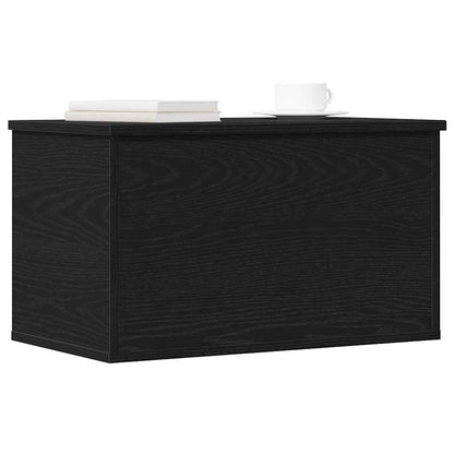 Opslagdoos met opslag Zwart eiken 60 x 35 x 35 cm Bewerkt hout
