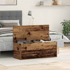 Opbergdoos bewerkt hout 90x35x35 cm oud hout
