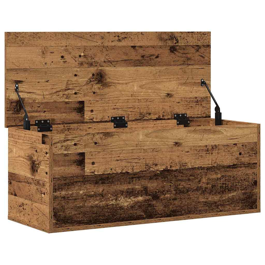 Opslagdoos met opslag Oud hout 90 x 35 x 35 cm Bewerkt hout