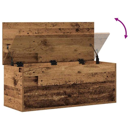 Opslagdoos met opslag Oud hout 90 x 35 x 35 cm Bewerkt hout