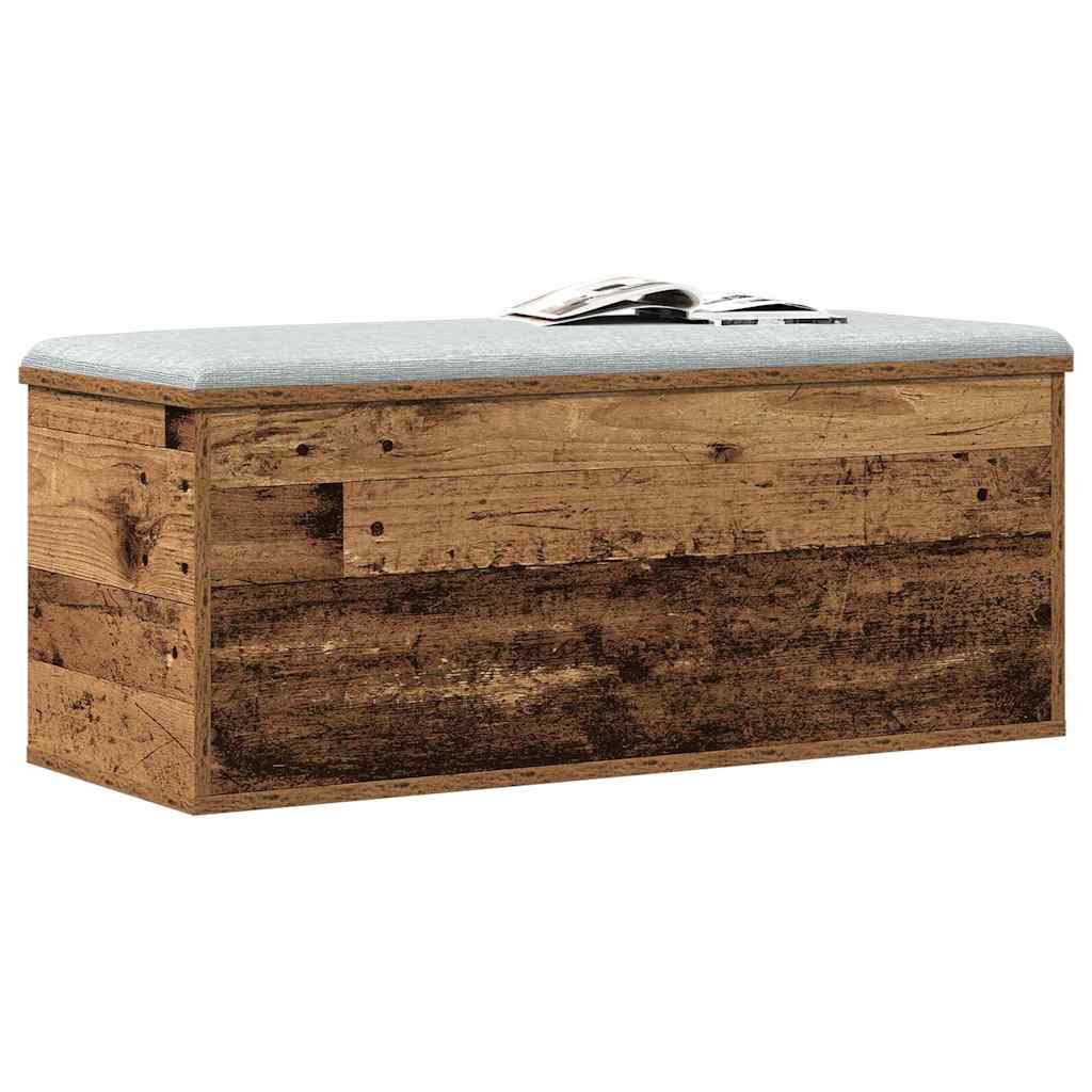 Opslagdoos met opslag Oud hout 90 x 35 x 35 cm Bewerkt hout