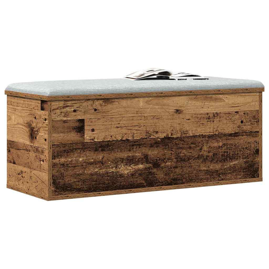 Opslagdoos met opslag Oud hout 90 x 35 x 35 cm Bewerkt hout