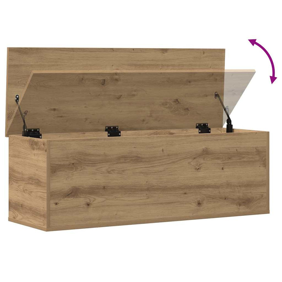 Opslagdoos met opslag artisanaal eikenkleurig 102 x 35 x 35 cm