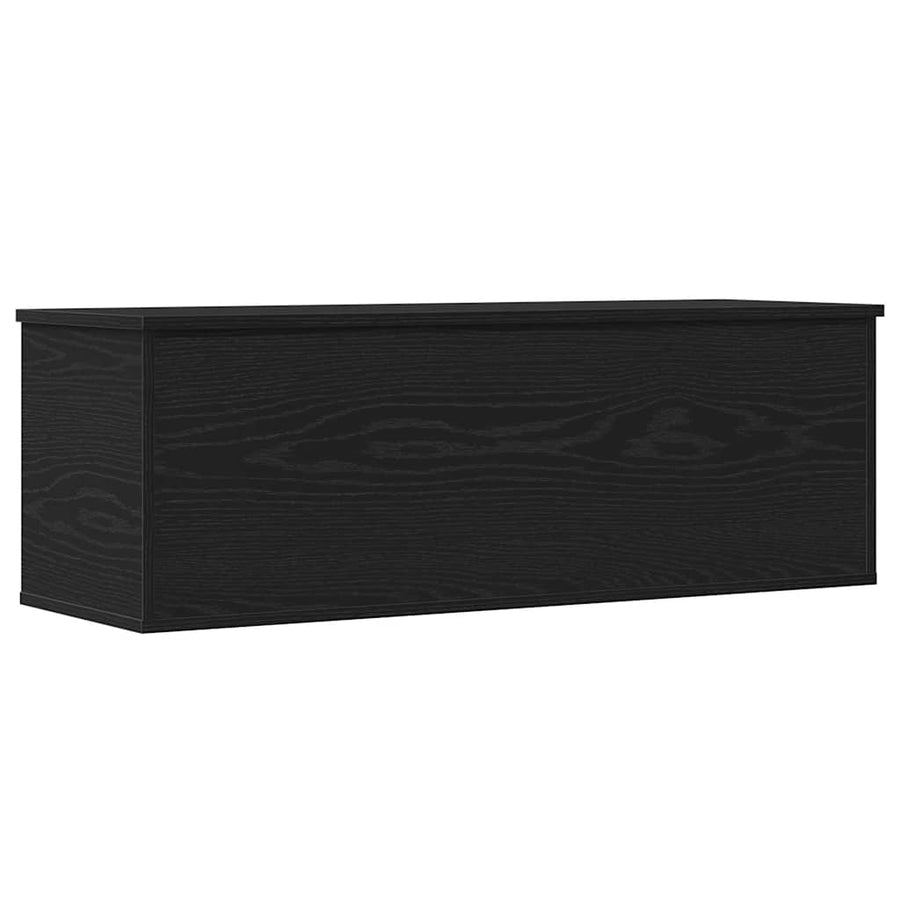 Opslagdoos met opslag Zwart eiken 102 x 35 x 35 cm Bewerkt hout