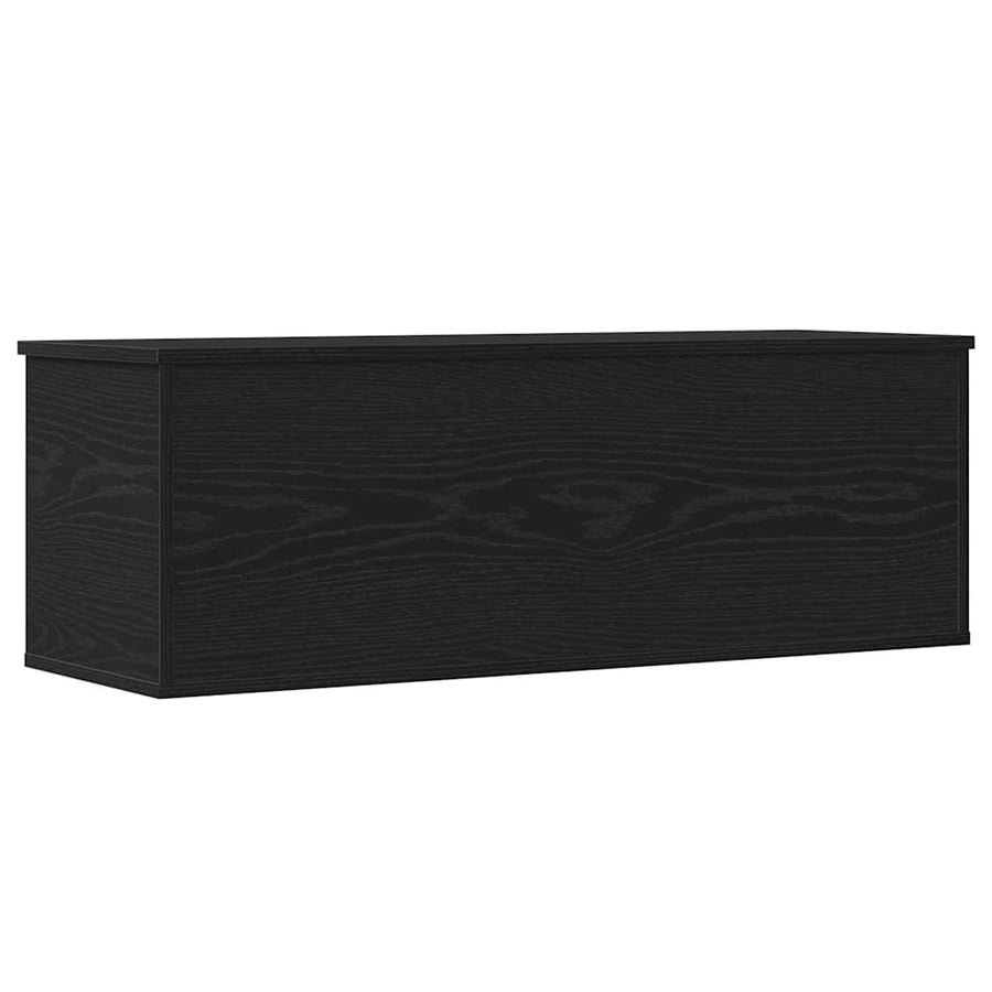 Opslagdoos met opslag Zwart eiken 102 x 35 x 35 cm Bewerkt hout