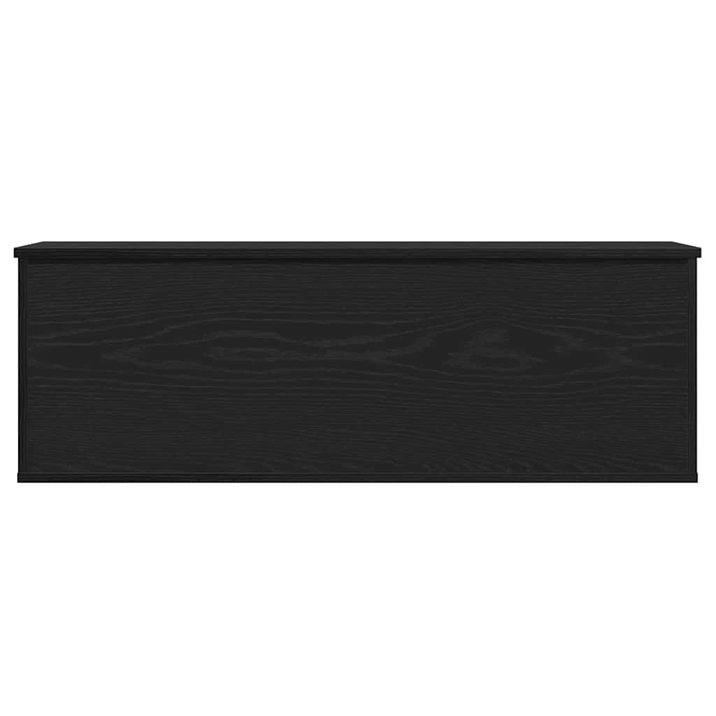 Opslagdoos met opslag Zwart eiken 102 x 35 x 35 cm Bewerkt hout