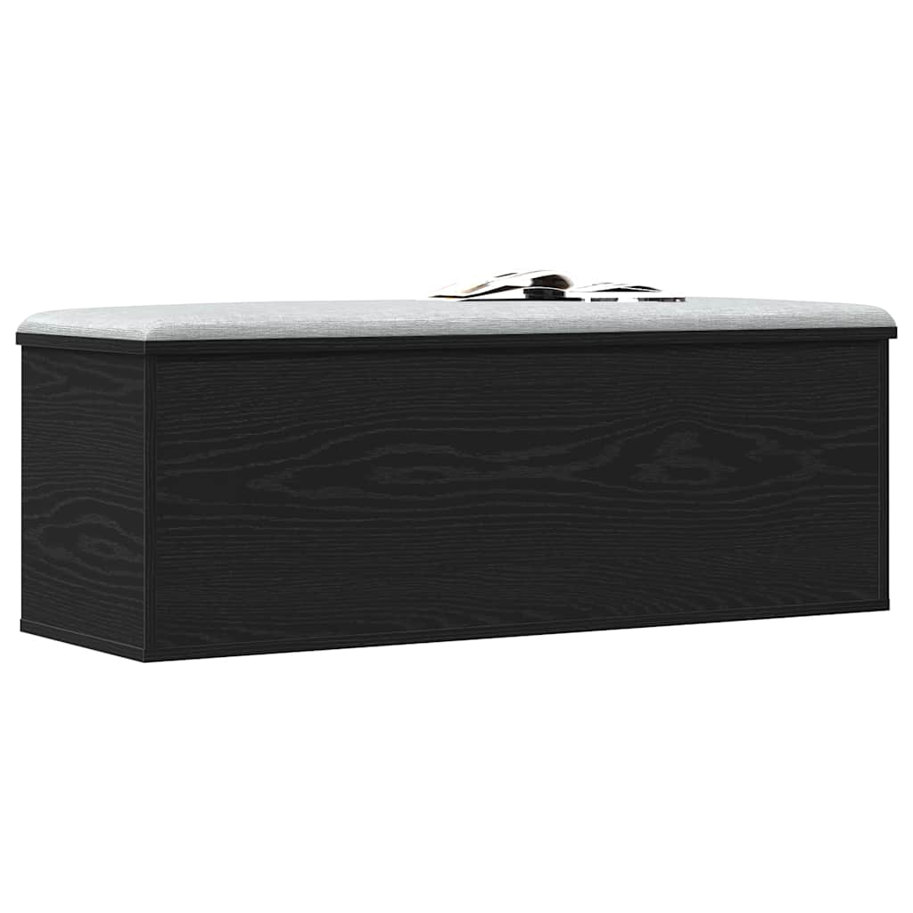 Opslagdoos met opslag Zwart eiken 102 x 35 x 35 cm Bewerkt hout