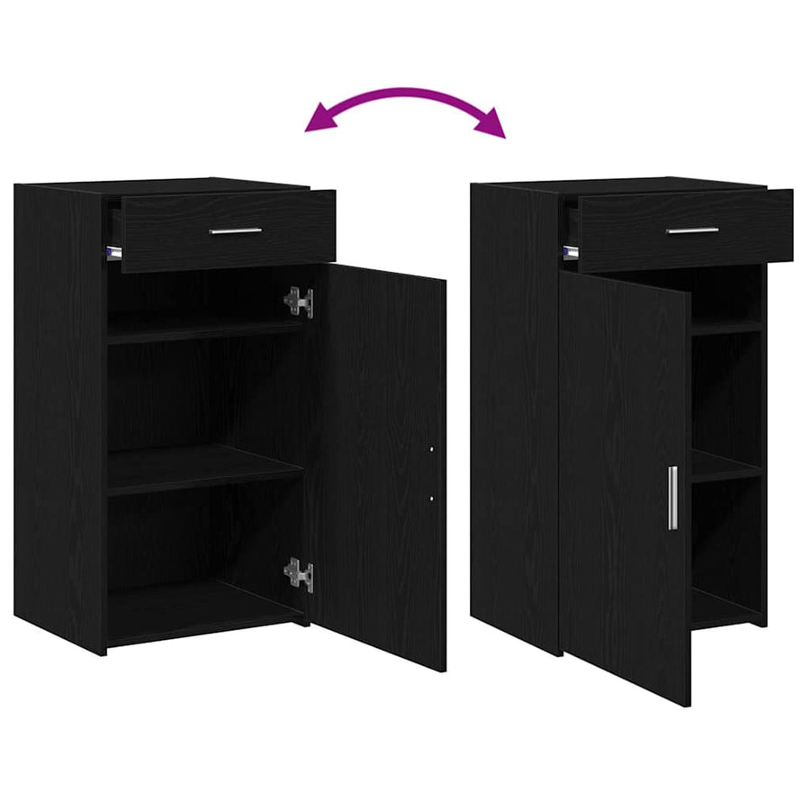 Dressoir met lade Zwart Eiken 50 x 42,5 x 93 cm