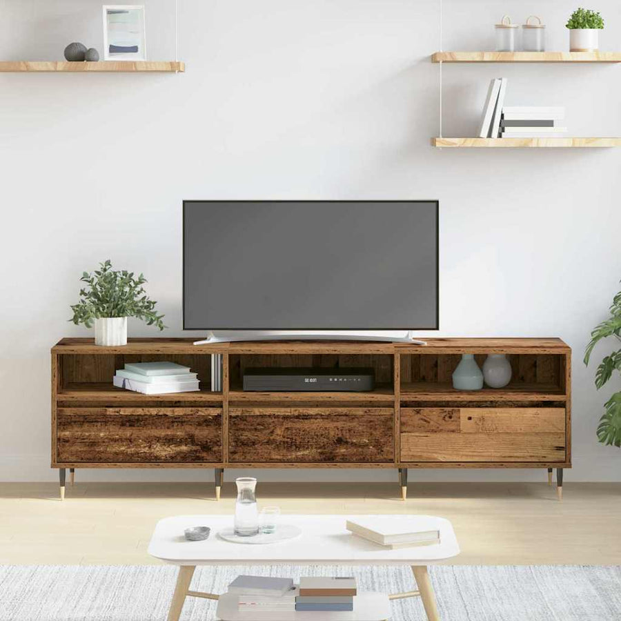 TV-kast Oud Hout 150 x 30 x 45 cm Bewerkt hout