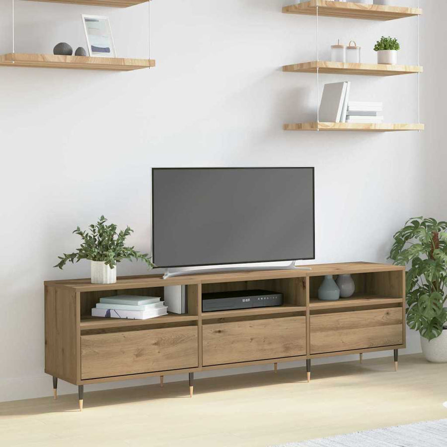 Tv-Kast Artisan Eiken 150 X 30 X 45 Cm Bewerkt Hout artisanaal eikenkleurig