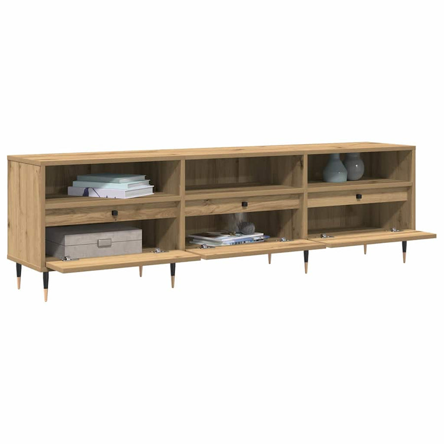 Tv-Kast Artisan Eiken 150 X 30 X 45 Cm Bewerkt Hout artisanaal eikenkleurig