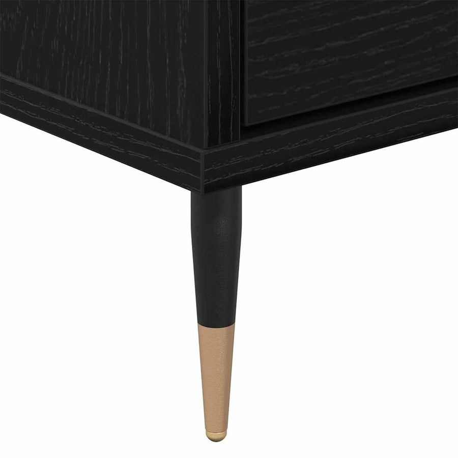TV-kast Zwart Eiken 150 x 30 x 45 cm Bewerkt hout