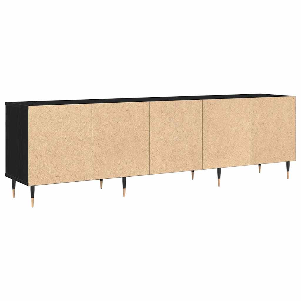 TV-kast Zwart Eiken 150 x 30 x 45 cm Bewerkt hout