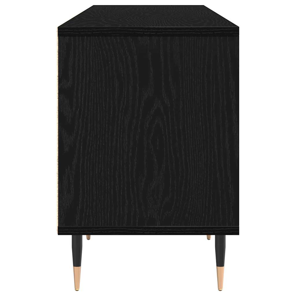 TV-kast Zwart Eiken 150 x 30 x 45 cm Bewerkt hout