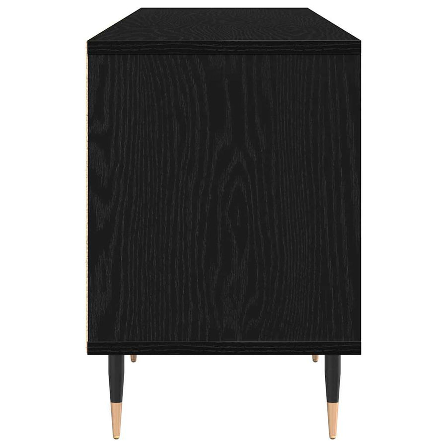 TV-kast Zwart Eiken 150 x 30 x 45 cm Bewerkt hout