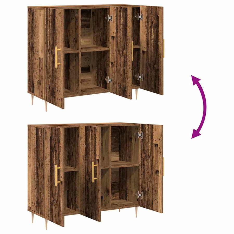 Dressoir Oudhout 90 x 34 x 80 cm Bewerkt hout
