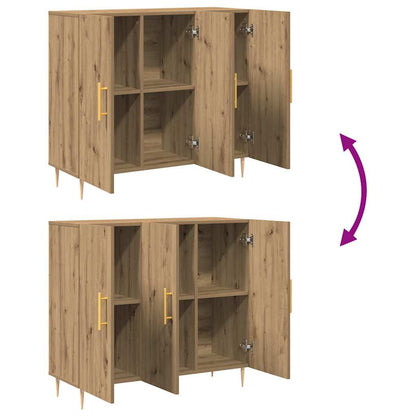 Dressoir Artisan Eiken 90 x 34 x 80 cm Bewerkt hout