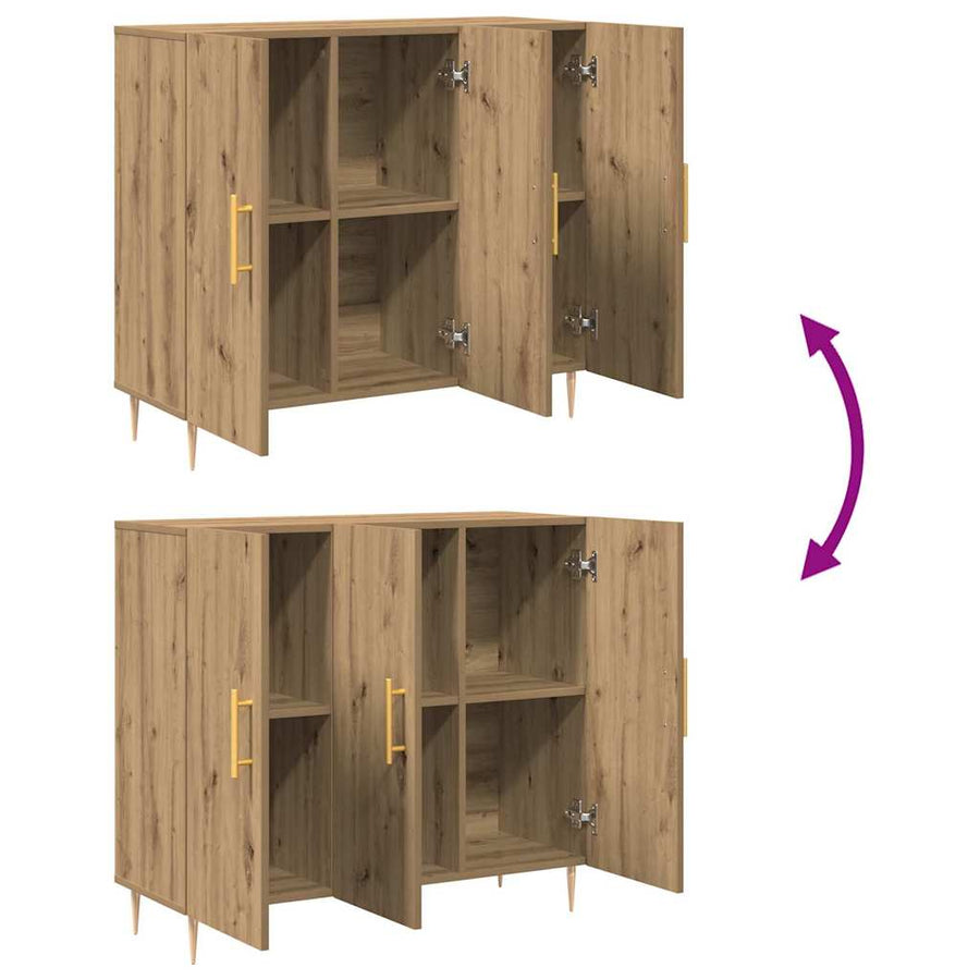 Dressoir Artisan Eiken 90 x 34 x 80 cm Bewerkt hout
