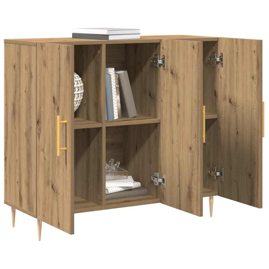 Dressoir Artisan Eiken 90 x 34 x 80 cm Bewerkt hout