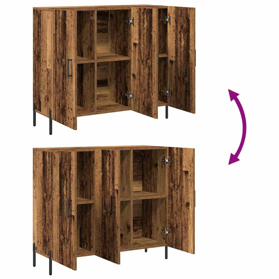 Dressoir Oudhout 90 x 34 x 80 cm Bewerkt hout