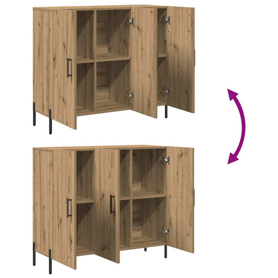Dressoir Artisan Eiken 90 x 34 x 80 cm Bewerkt hout