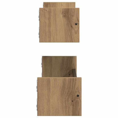 Wandplank Wandgemonteerd 2 pcs Artisan Eiken 60 x 16 x 14 cm