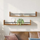 Wall Shelf Wall-mounted 2 pcs Solid Reclaimed Wood 80 x 16 x 14 cm