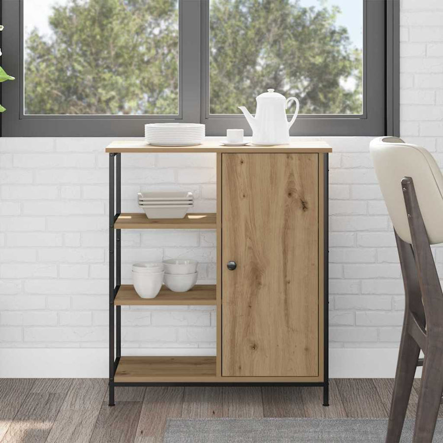 Sideboard Artisan Eiken 70X30X80 Cm Geengineerd Hout artisanaal eikenkleurig