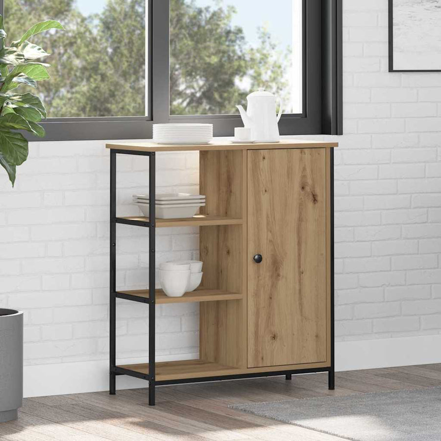 Sideboard Artisan Eiken 70X30X80 Cm Geengineerd Hout artisanaal eikenkleurig