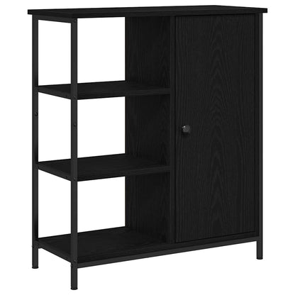 Dressoir 70X30X80 Cm Bewerkt Hout Kleurig Zwart eiken