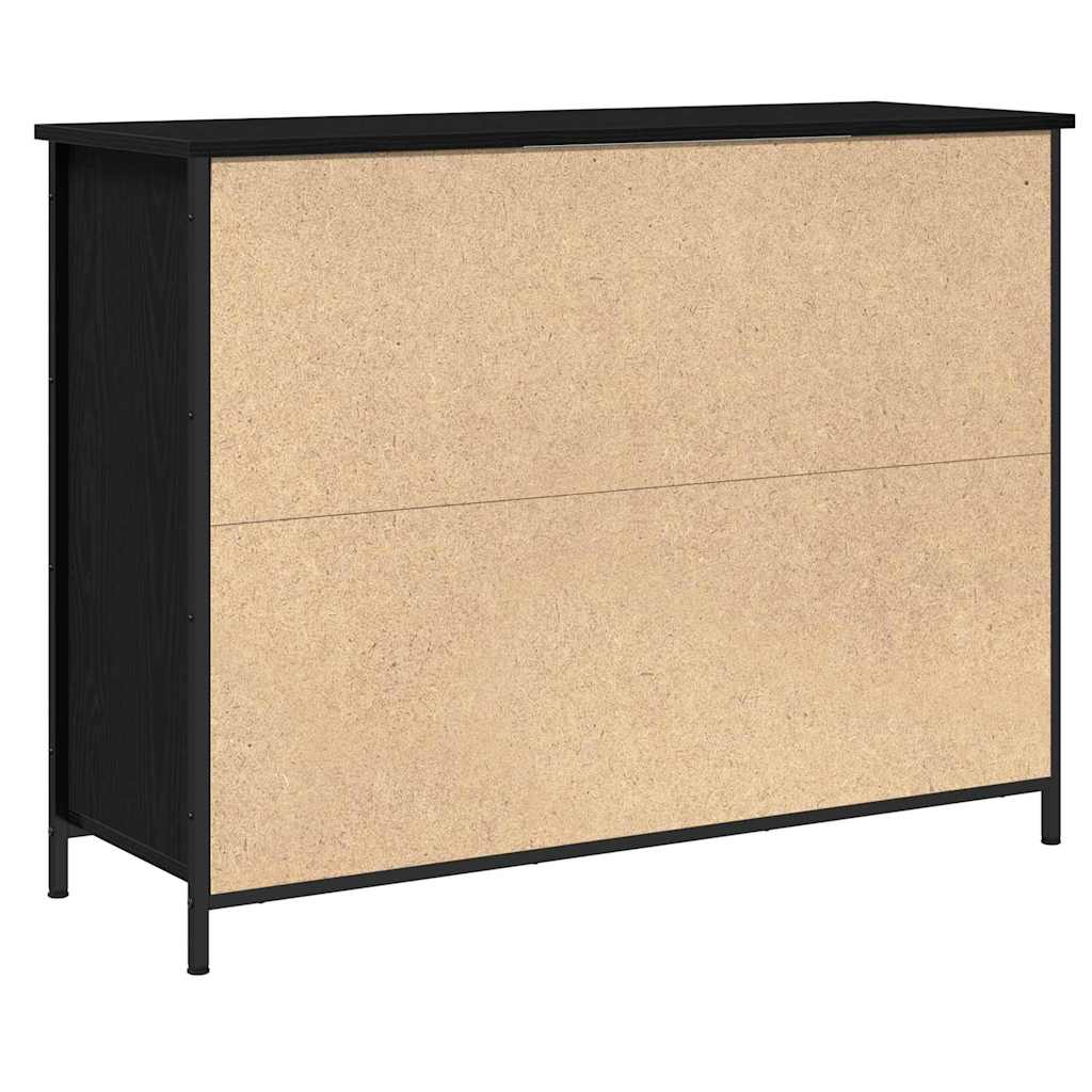 Dressoir Zwart Eiken 100 x 35 x 75 cm