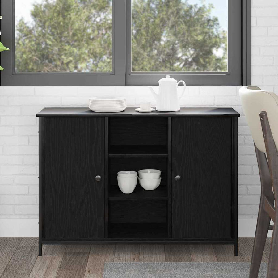 Dressoir Zwart Eiken 100 x 35 x 70 cm
