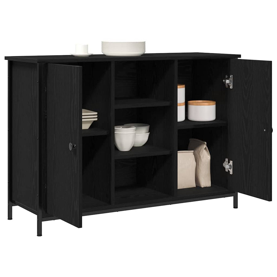 Dressoir Zwart Eiken 100 x 35 x 70 cm