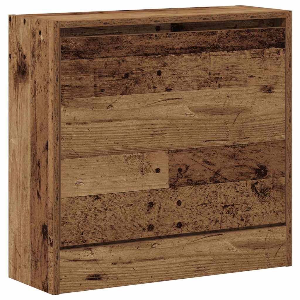 Schoenenkast met plank Oudhout 60 x 21 x 57 cm Bewerkt hout