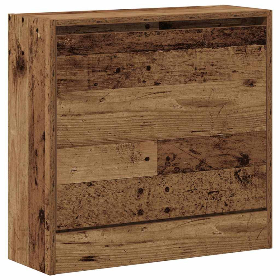 Schoenenkast met plank Oudhout 60 x 21 x 57 cm Bewerkt hout