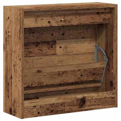 Schoenenkast met plank Oudhout 60 x 21 x 57 cm Bewerkt hout