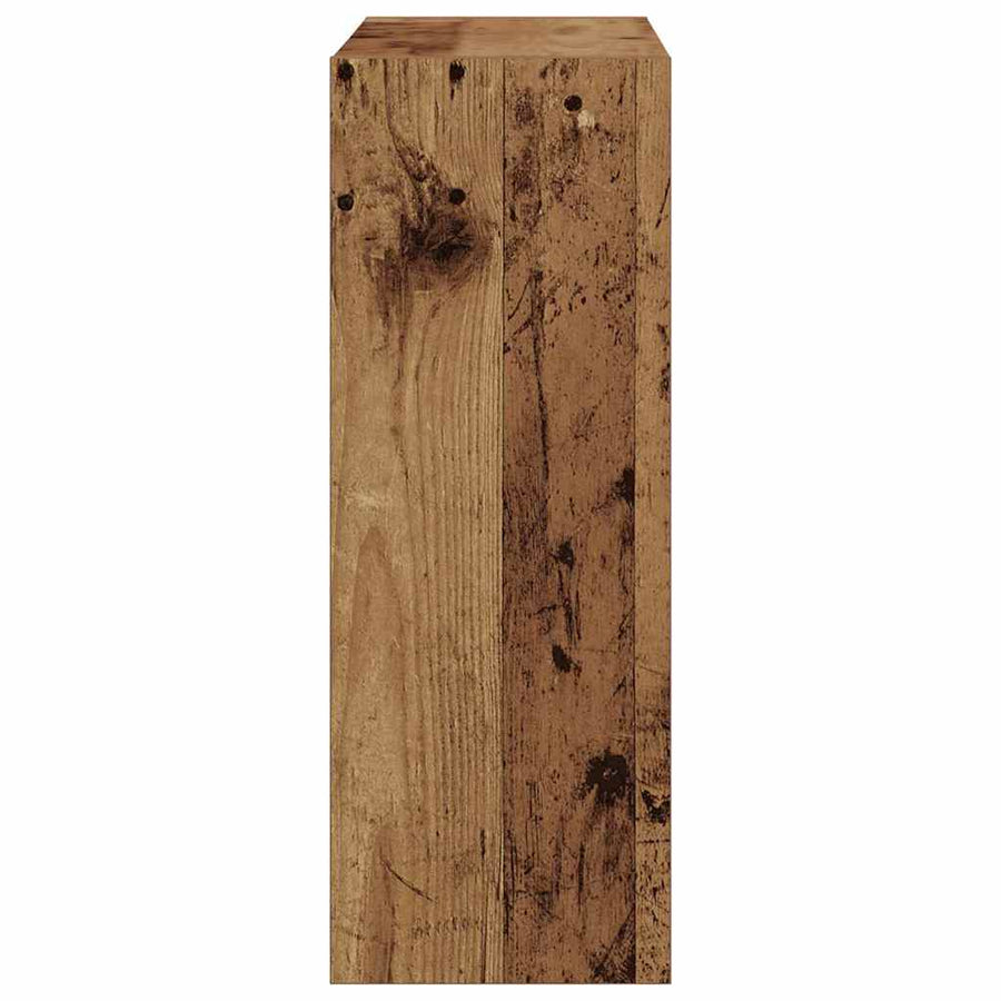 Schoenenkast met plank Oudhout 60 x 21 x 57 cm Bewerkt hout