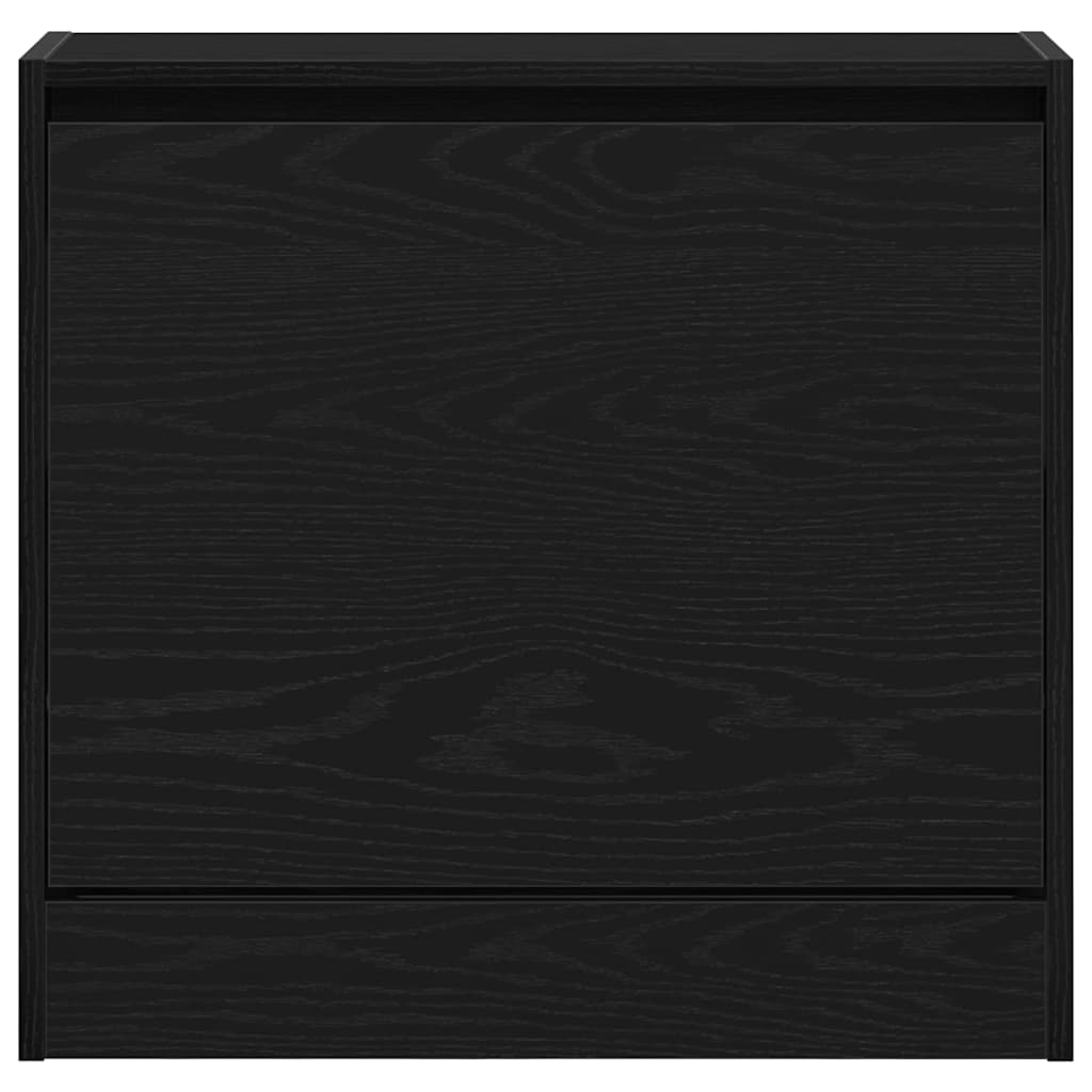Schoenenkast met plank Zwart Eiken 60 x 21 x 57 cm Bewerkt hout