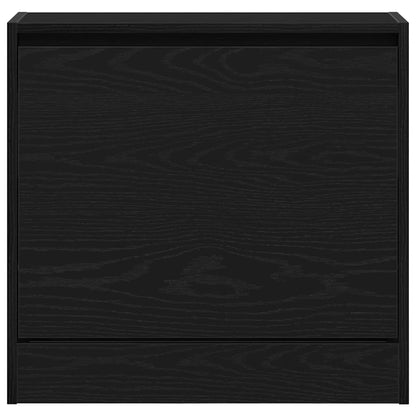 Schoenenkast met plank Zwart Eiken 60 x 21 x 57 cm Bewerkt hout